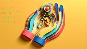 colorful paper art illustration depicting a child care withdrawal form template and related elements