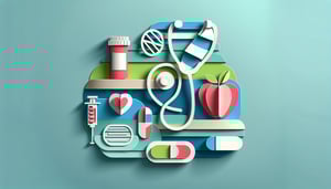 paper art illustration related to medical information form template and FormCreatorAI