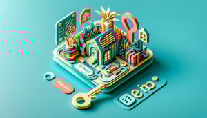 Paper art illustration showcasing an Airbnb check-in form template for FormCreatorAI article