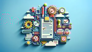 Paper art illustration related to General Application Form Template and FormCreatorAI.