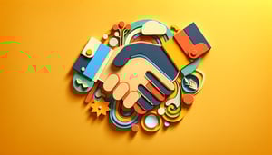 Paper art illustration featuring a form with client details and branding elements for a form template article