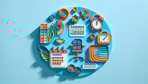 Paper art illustration related to absence reporting form template and FormCreatorAI concepts