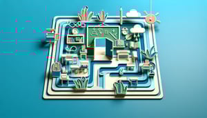 Paper art illustration representing a classroom walkthrough template for FormCreatorAI article