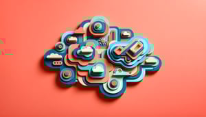 Colorful paper art illustration representing an individual self-assessment form template for FormCreatorAI article.