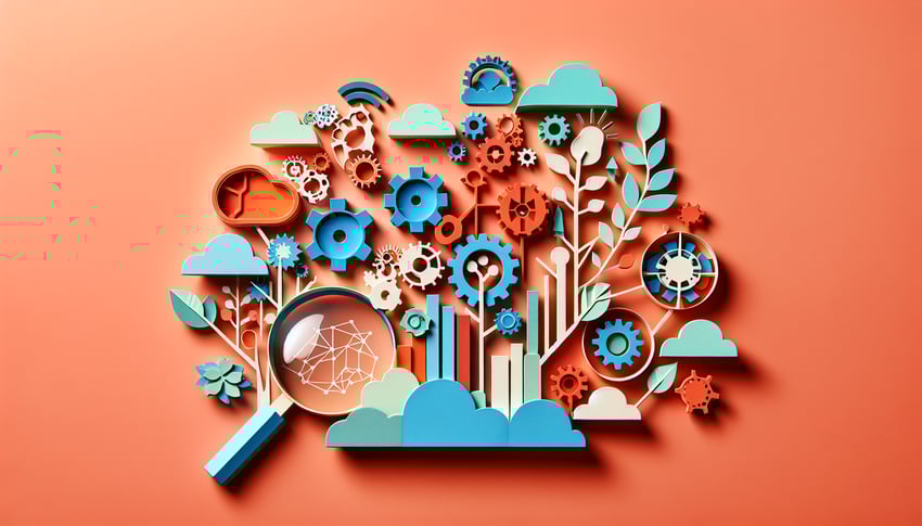 Paper art illustration depicting a root cause analysis form template for FormCreatorAI article