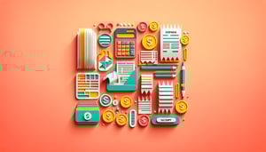 Paper art illustration representing an expense request form for FormCreatorAI article