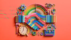 Paper art illustration representing project closure report template concepts for FormCreatorAI article