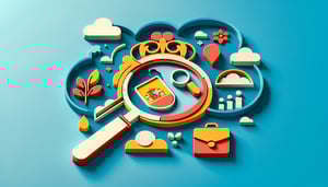 Paper art illustration depicting a Spanish job application form layout and design for FormCreatorAI article