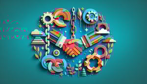 Paper art illustration depicting a grievance form template for FormCreatorAI article