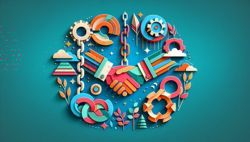 Paper art illustration depicting a grievance form template for FormCreatorAI article