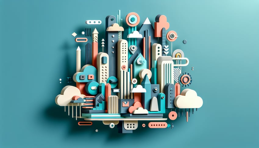 Paper art illustration representing LS54 Form Template for FormCreatorAI article