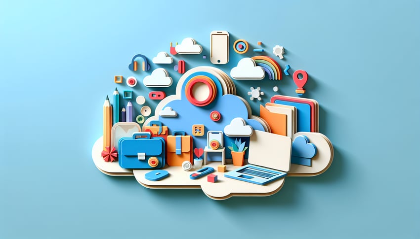 paper art illustration showcasing a website form template for FormCreatorAI article