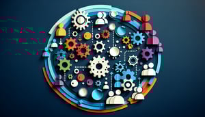 Paper art illustration depicting a community shift report form for FormCreatorAI article