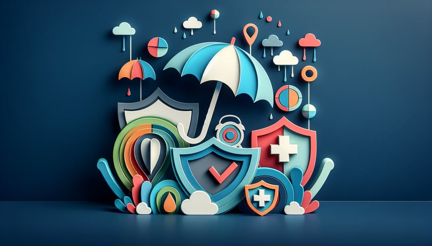 Paper art illustration related to insurance policy information format form template for FormCreatorAI article