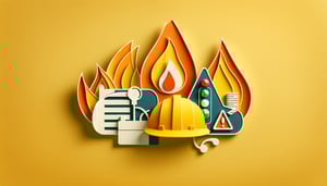 Paper art illustration depicting a hazard assessment form template for FormCreatorAI article