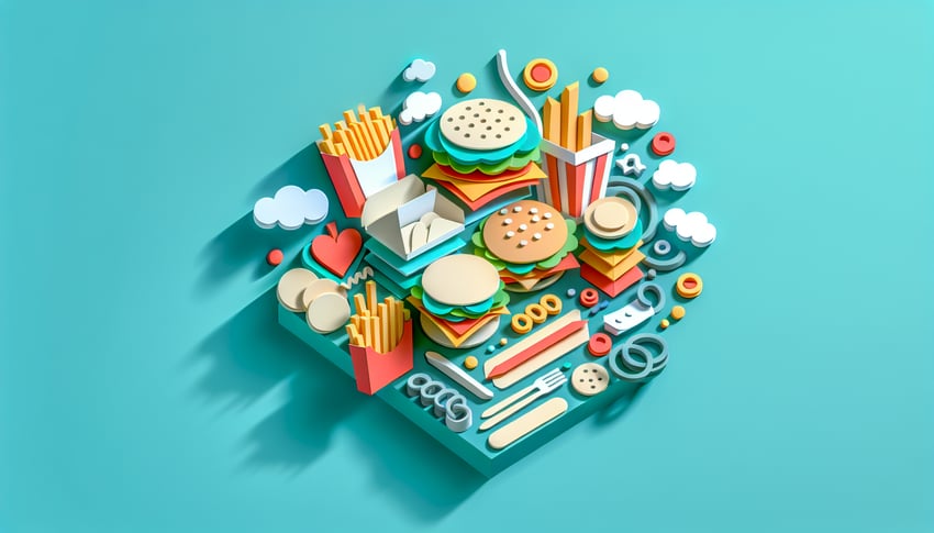 Paper art illustration related to McDonalds shift swap request form template and FormCreatorAI.