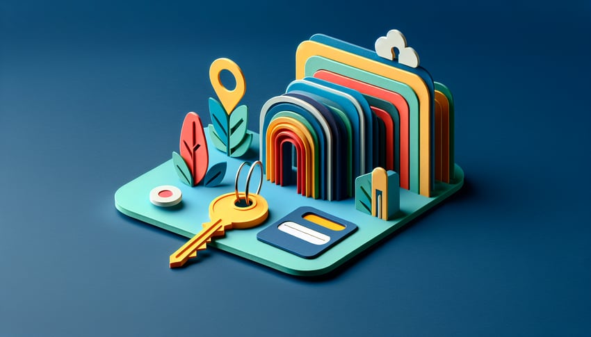 Paper art illustration depicting a building access authorization form for FormCreatorAI article