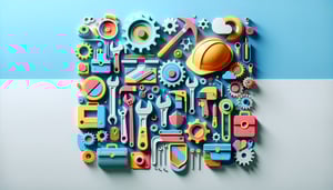 Paper art illustration related to preventive maintenance checklist form template and FormCreatorAI