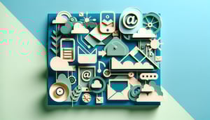 Paper art illustration featuring an email capture form design for FormCreatorAI article