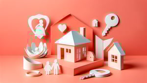 Paper art illustration featuring a checklist and mortgage-related icons for a pre-approval form template article