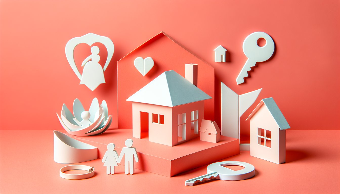 Paper art illustration featuring a checklist and mortgage-related icons for a pre-approval form template article
