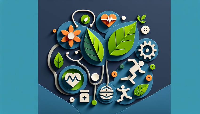 Paper art illustration depicting a health form and design elements for a Statement of Health article