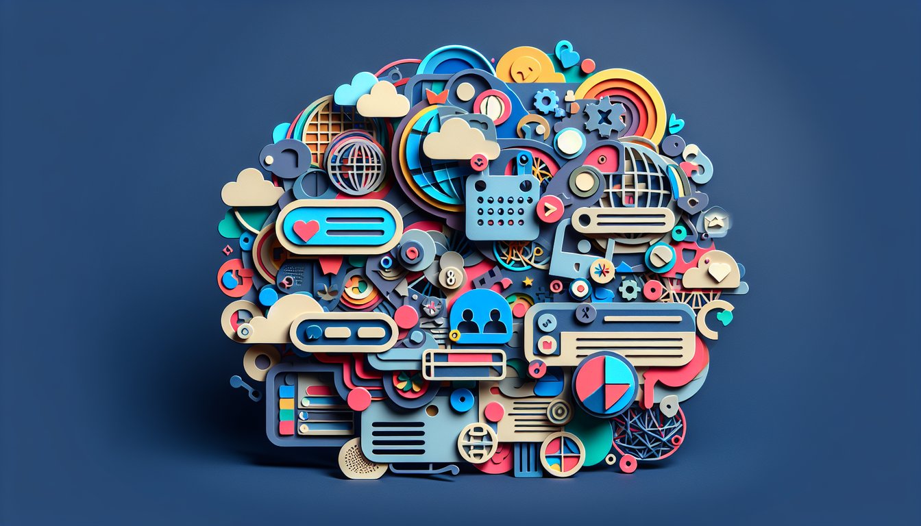 Colorful paper art collage representing diverse names, addresses, dates, and languages for inclusive forms.