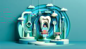 paper art illustration related to dental extraction consent form template for FormCreatorAI article