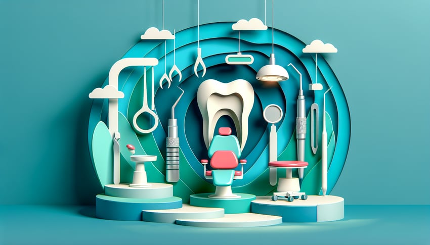 paper art illustration related to dental extraction consent form template for FormCreatorAI article