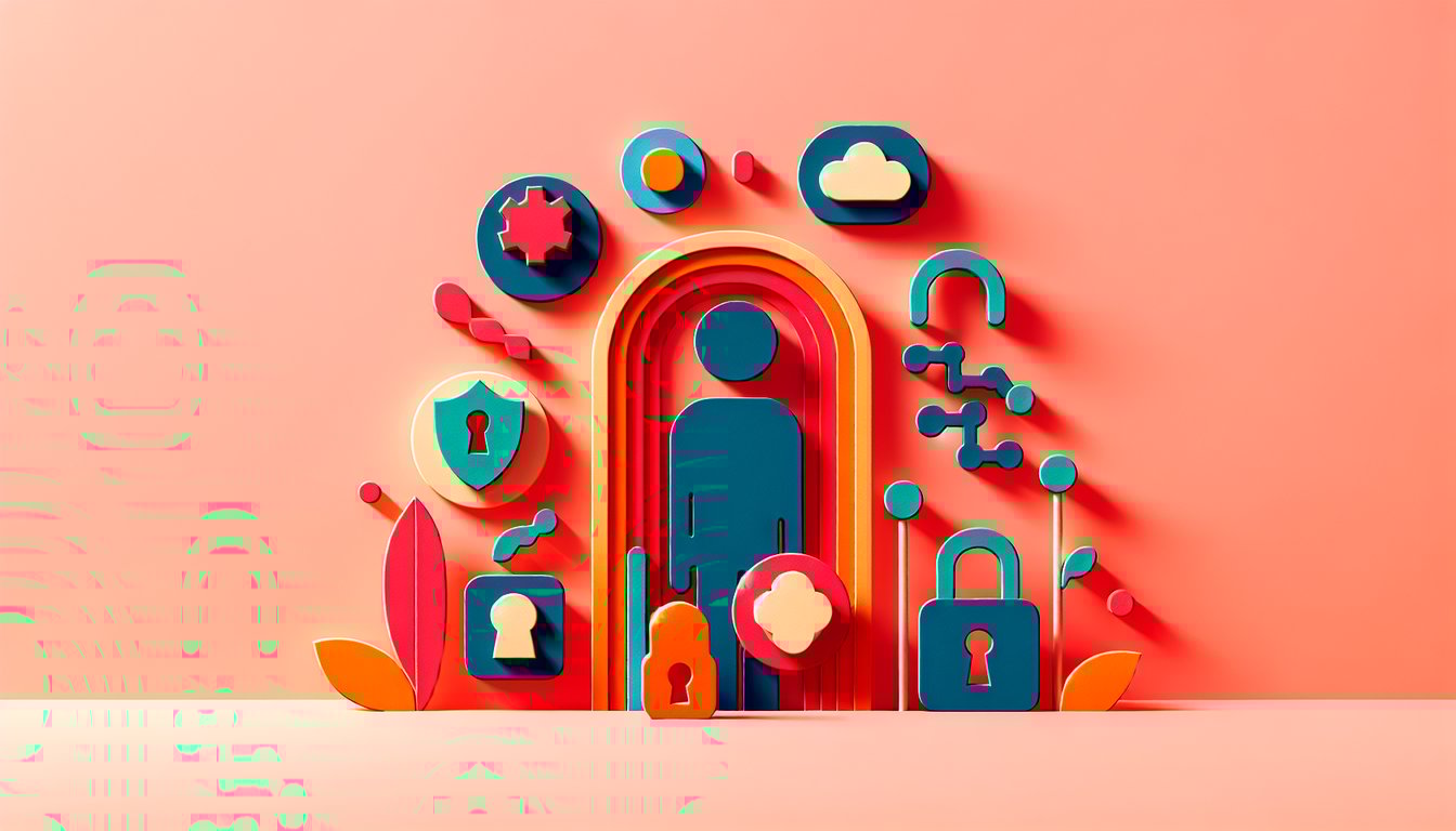 Paper art illustration featuring a personal information sheet form template for FormCreatorAI article