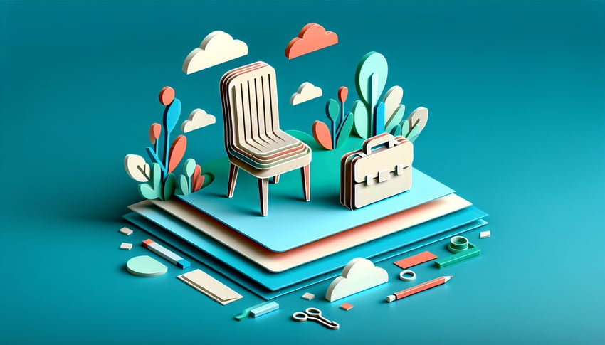 Paper art illustration depicting a vendor offboarding checklist for FormCreatorAI article