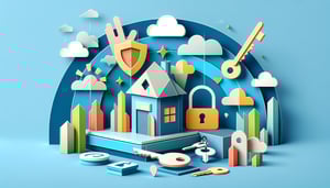 Paper art illustration depicting a shelter verification form template with creative elements for FormCreatorAI article