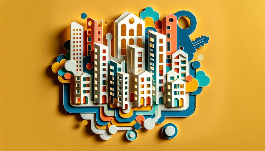 Paper art illustration related to Apartment Residency Verification Form Template and FormCreatorAI article.