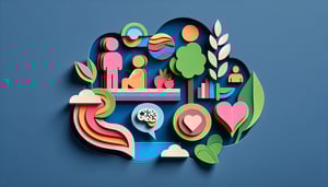 Paper art illustration representing a psychotherapy intake form for an article on FormCreatorAI.