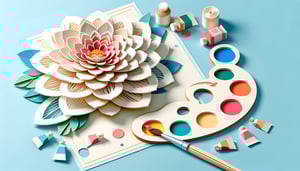 Paper art illustration featuring a colorful design related to a coloring contest entry form template