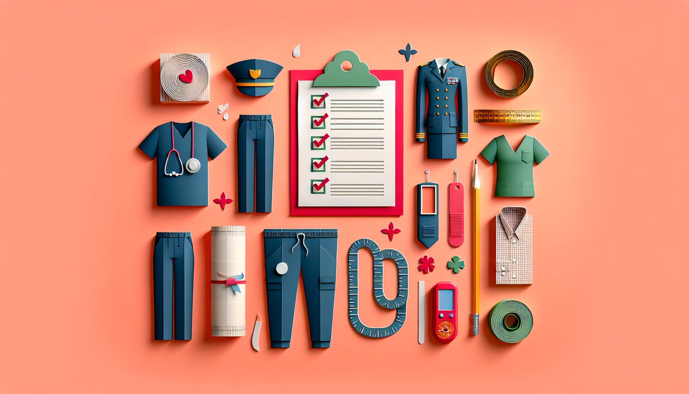 Paper art illustration featuring uniform order forms for article on FormCreatorAI