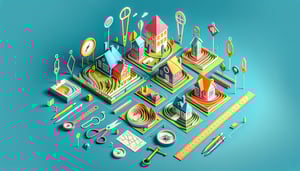 Paper art illustration depicting a property survey form for FormCreatorAI article