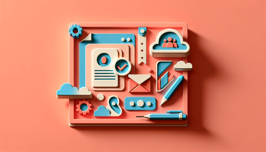 Paper art illustration depicting a membership application form template for FormCreatorAI article