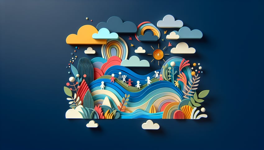 Paper art illustration depicting a meet and greet request form for FormCreatorAI article