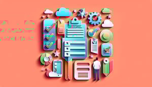 Paper art illustration highlighting a survey consent form with engaging design elements for FormCreatorAI article.