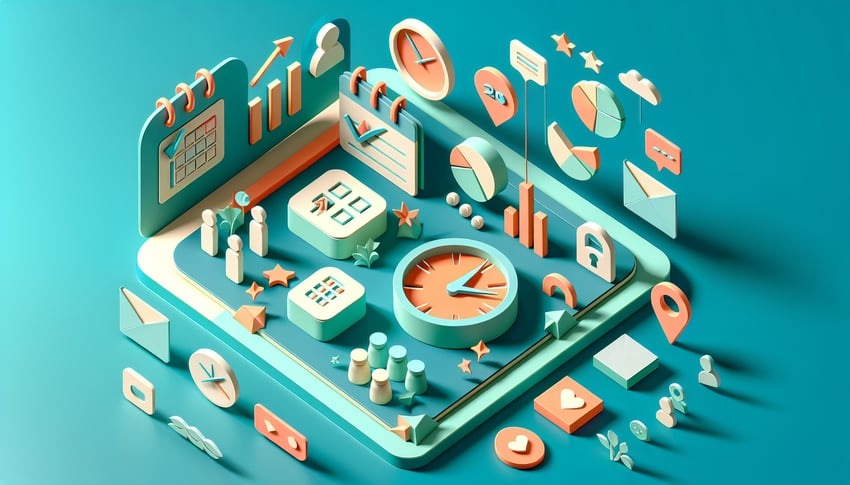 Paper art illustration depicting a scheduling poll form template for FormCreatorAI article