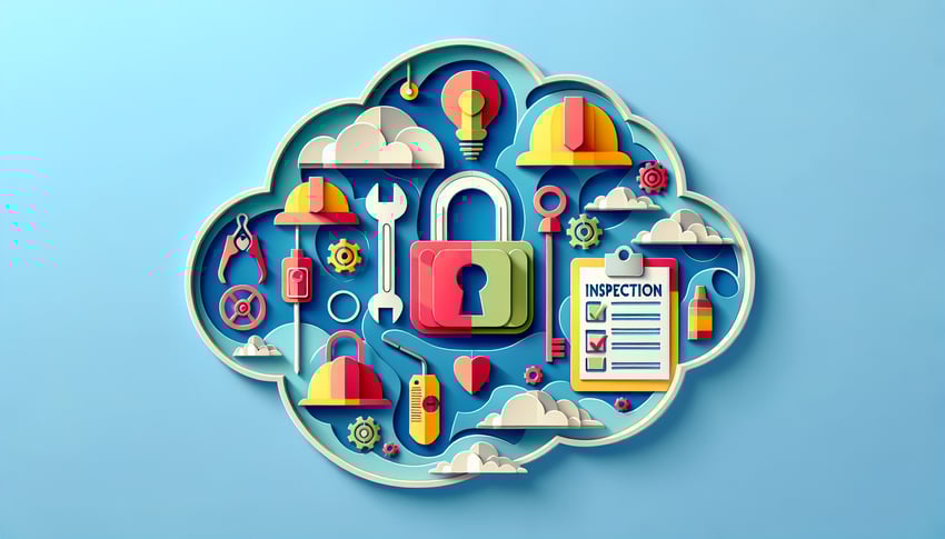 Paper art illustration related to Lockout Tagout Inspection Form Template and FormCreatorAI