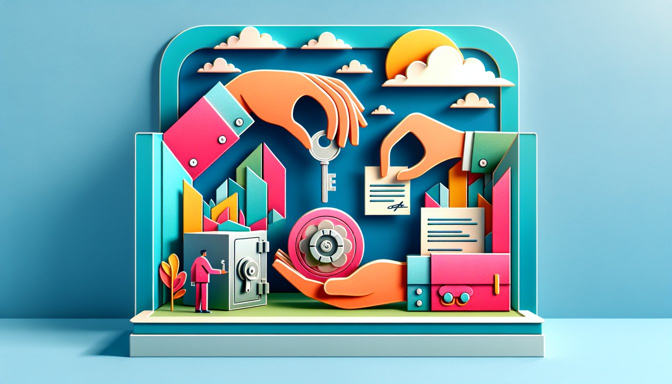 Paper art illustration related to promissory note template form for FormCreatorAI article