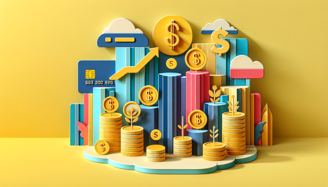Paper art illustration depicting a finance application form template.