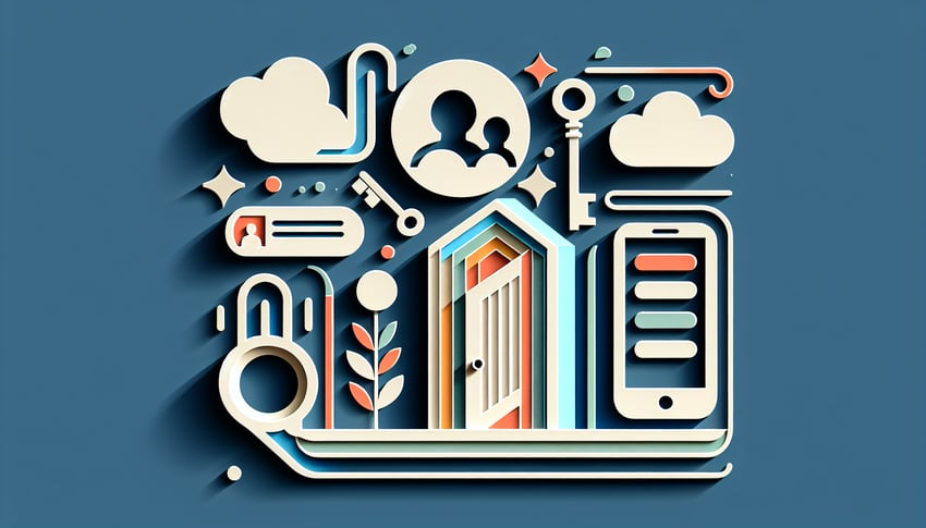 Paper art illustration representing a website onboarding form template for FormCreatorAI article