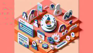 paper art illustration for community needs assessment template form showing various elements like checkboxes and charts