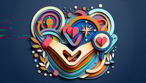 Paper art illustration depicting a professional counselling informed consent form for FormCreatorAI article.