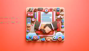 Paper art illustration featuring a DBS form template design for FormCreatorAI article.