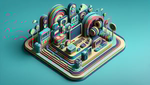 Paper art illustration showcasing a technology equipment checkout form template for FormCreatorAI article