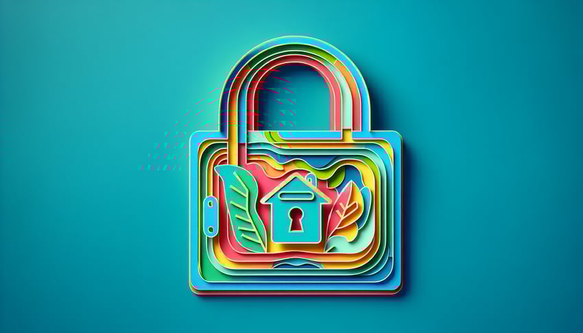 Paper art illustration depicting a security deposit waiver form for a FormCreatorAI article